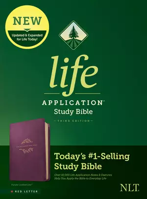 NLT Life Application Study Bible, Third Edition (LeatherLike, Purple, Red Letter)