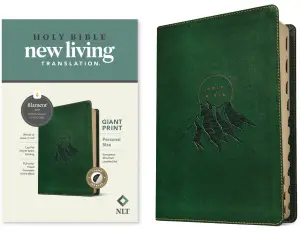NLT Personal Size Giant Print Bible, Filament Enabled (LeatherLike, Evergreen Mountain , Indexed, Red Letter)