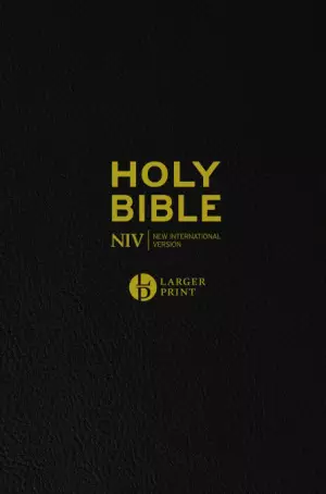 NIV Larger Print Black Leather Bible