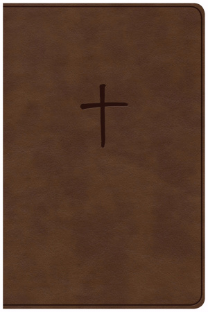 CSB Compact Bible, Brown, Imitation Leather, Two-Column Text, Topical Subheadings, Words of Christ in Red, Concordance, Presentation Page