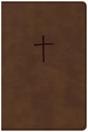 CSB Compact Bible, Brown, Imitation Leather, Two-Column Text, Topical Subheadings, Words of Christ in Red, Concordance, Presentation Page