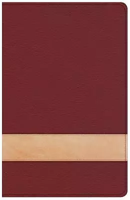 CSB Large Print Personal Size Reference Bible, Crimson/Tan LeatherTouch