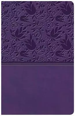 KJV Large Print Bible, Purple, Imitiation Leather, Thumb Index, Reference, Personal Size, Concordance, Red Letter, Full Colour Maps, Presentation Page