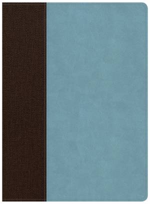 CSB Life Essentials Interactive Study Bible, Brown/Sky LeatherTouch