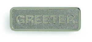 Greeter Badge - Silver Finish
