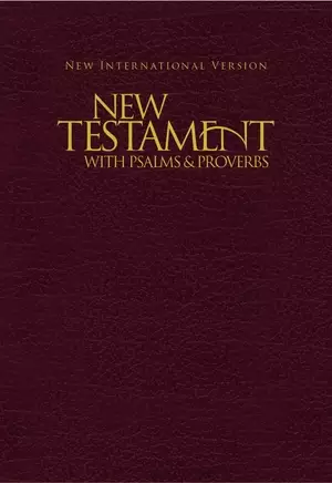 NIV, New Testament with Psalms and   Proverbs, Paperback, Burgundy