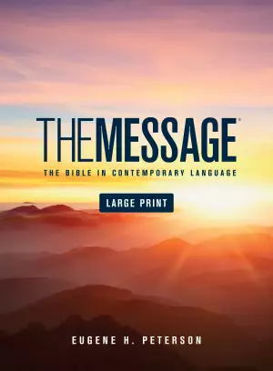 The Message Bible Large Print, Bible, Purple, Hardback, Paraphrase, Maps, Charts, Timelines, Ribbon Marker