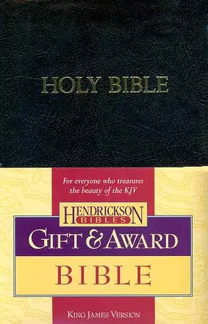 KJV Gift & Award Bible, Black, Imitation Leather, Economy, Presentation Page, Red Letter, Colour Maps