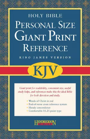 KJV Personal Size Giant Print Reference Bible: Burgundy, Imitation Leather