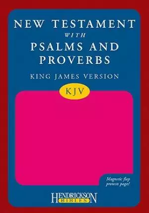 KJV New Testament with Psalms and Proverbs:  Pink with Magnetic Flap