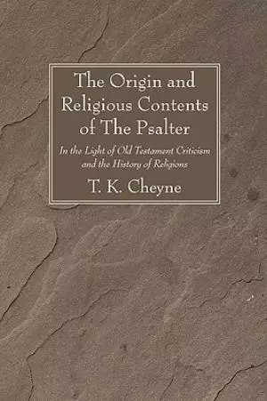 Origin And Religious Contents Of The Psalter