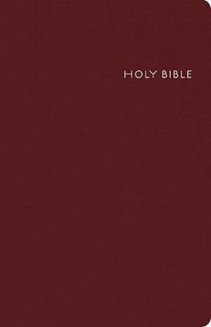 CEB Common English Thinline Bible Burgundy Bonded Leather