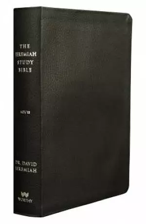 The Jeremiah Study Bible, NIV: (Black W/ Burnished Edges) Leatherluxe(r) with Thumb Index: What It Says. What It Means. What It Means for You.