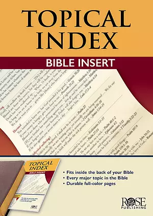 Topical IndexBible Insert