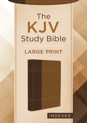 KJV Study Bible, Large Print (Indexed) [Copper Cross]