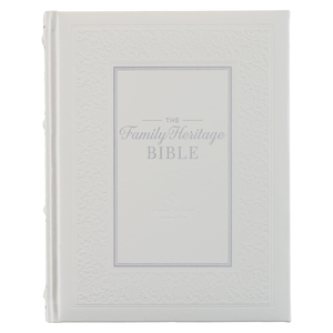 NLT Family Heritage Bible, Large Print Family Devotional Bible for Study, New Living Translation Holy Bible Faux Leather Hardcover, Additional Interac