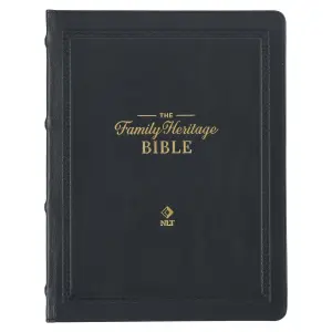 NLT Family Heritage Bible, Large Print Family Devotional Bible for Study, New Living Translation Holy Bible Full-Grain Leather Hardcover, Additional I