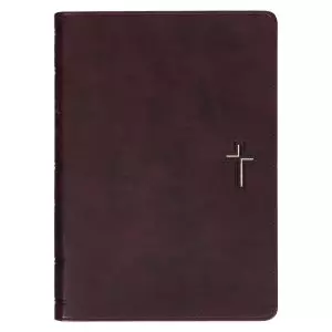 Devotional Bible NLT for Men Faux leather, Walnut Brown Cross