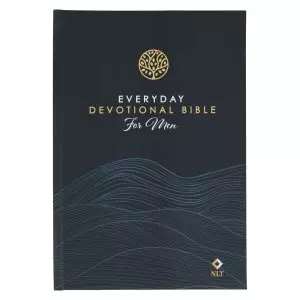 Devotional Bible NLT for Men Hardcover, Navy