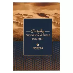 Devotional Bible NLT for Men Hardcover, Clouds