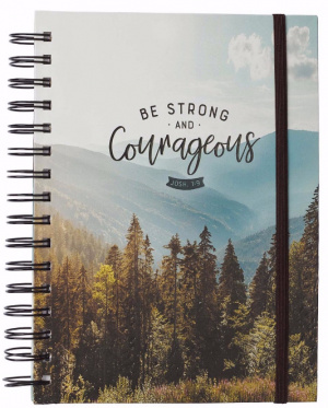 Journal Spiral-bound w/Elastic Hills/Forest Courageous Josh. 1:9