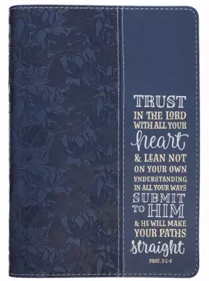 Journal Classic Navy Trust in the Lord Prov. 3:5-6