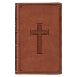 KJV Bible Giant Print Standard-size Faux Leather, Medium Brown