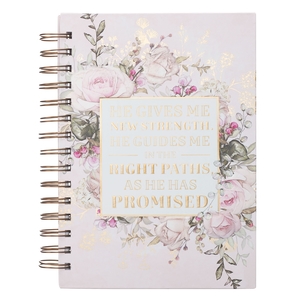 He Gives Me New Strength Large Wire bound Journal
