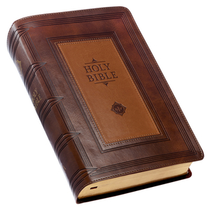 KJV Bible Giant Print Standard-size Faux Leather, Saddle Tan/Butterscotch