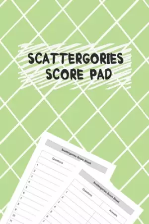 Scattergories Score Pad: MY Scattergories Score game record sheet Keeper, Paper & Pencil Party Game For 8 Years Old and up