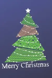 Merry Christmas: Traditional Green Christmas Tree With Lights Perfect As Christmas Present For Your Family 6x9