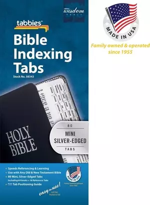 Bible Tab-Protestant Mini/E: Mini Silver-Edged Bible Tabs