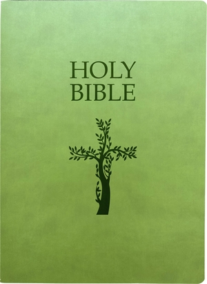 KJVER Holy Bible, Cross Design, Large Print, Olive