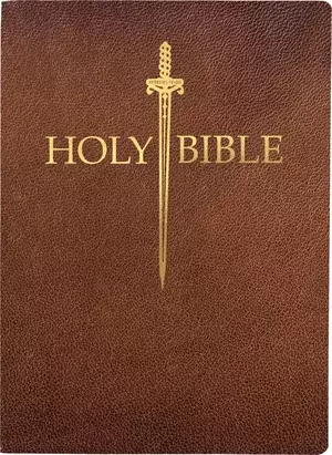 KJV Sword Bible, Large Print, Acorn Bonded Leather, Thumb Index: (Red Letter, Brown, 1611 Version)