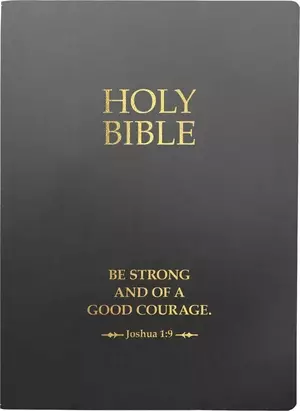 KJV Holy Bible, Be Strong and Courageous Life Verse Edition, Large Print, Black Ultrasoft: (Red Letter, 1611 Version)