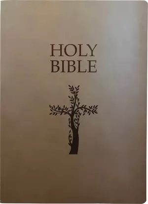 KJV Holy Bible, Cross Design, Large Print, Coffee Ultrasoft: (Red Letter, Brown, 1611 Version)