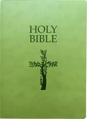 KJV Holy Bible, Cross Design, Large Print, Olive Ultrasoft: (Red Letter, Green, 1611 Version)