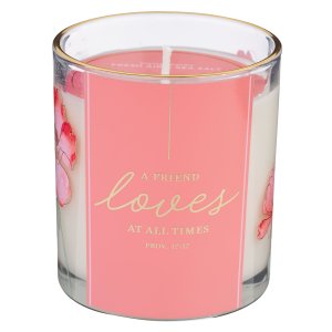 Glass Candle A Friend Loves At All Times Prov. 17:17