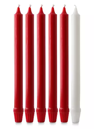 Red & White Advent Candle Set (1" Diameter)