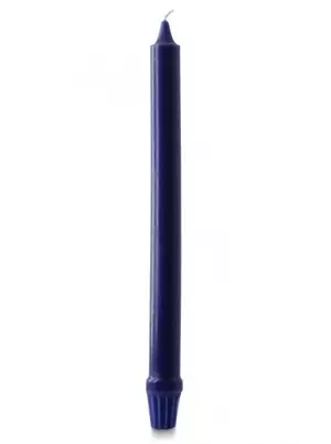 12" Self Fitting Candelabra Candle, Midnight Blue - Pack of 12