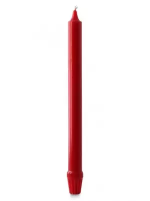 12" Self Fitting Candelabra Candle, Red - Pack of 12