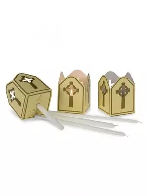 Ivory/Gold Flame Guards - Pack of 100