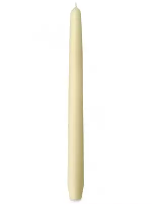 10" x 7/8" Ivory Tapered Dinner Candles, Pack of 25
