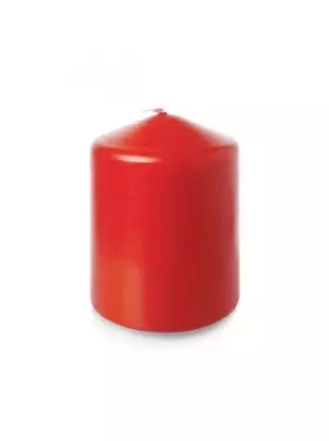 4" x 3" Poppy Red Pillar Candles, Pack of 6