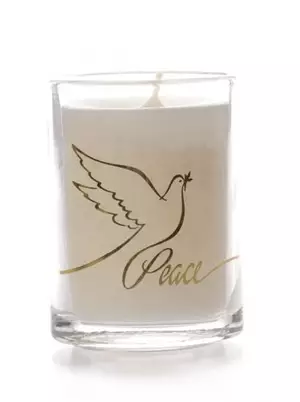 Peace Candle In Glass - Single