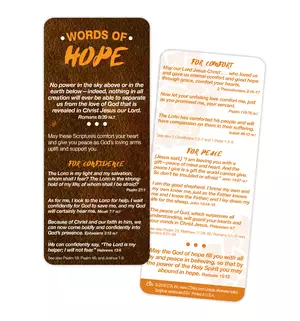 Words of Hope Bible Reference Card