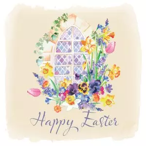 Window Easter Cards (Pack of 4)