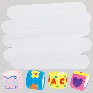 White Foam Snap-On Bracelets