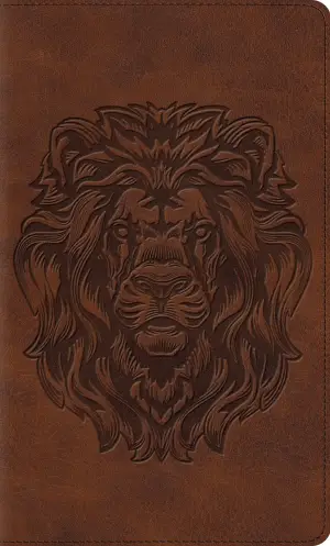 ESV Thinline Bible, Red Letter (TruTone, Brown, Royal Lion Design)