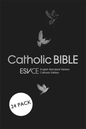 ESV-CE Catholic Bible, Gift and Award Edition, Black Paperback, Dove Illustration, British Liturgical Bible, ESV-CE, Paperback, Standard size - Pack of 24